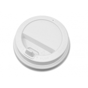 Крышка для стакана 200-250мл D 80мм пластик белый с носиком