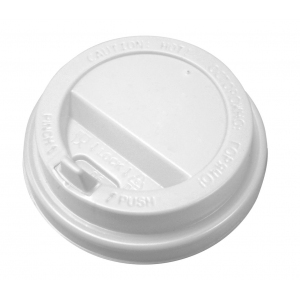 Крышка для стакана 300-500мл D 90мм пластик белый с носиком