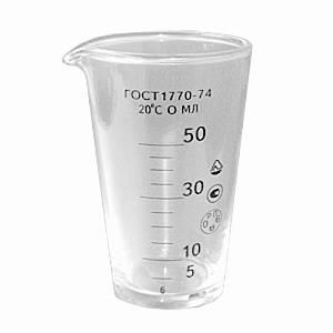 Мензурка 50 мл ГОСТ-1770-74 Labtex 02040209