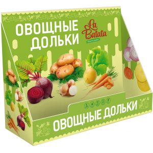 Диспенсер (подставка под пакеты и стаканы с чипсами) "Овощные дольки La Batata"