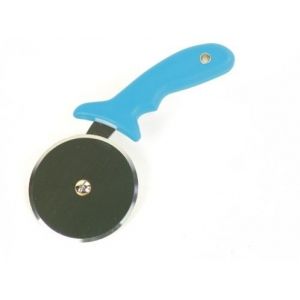 Резак для пиццы D 10см изогнутый нерж.сталь ручка пластик голубой GIMETAL 38579