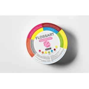 Смесь вкусоароматическая для сахарной ваты, FlossArt зеленое яблоко, 0.35кг.
