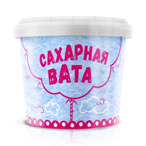 Стакан V85 пластиковый с IML-печатью для сахарной ваты, с крышкой и ручкой, 3 л.