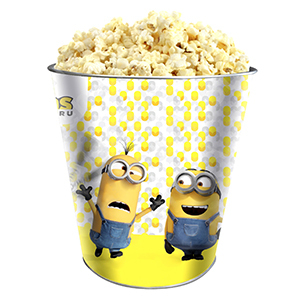 Жестяное ведро для попкорна "Миньоны: Грювитация"