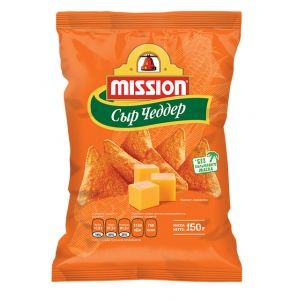 Чипсы Сыр Чеддер Mission, пакет 150 г.
