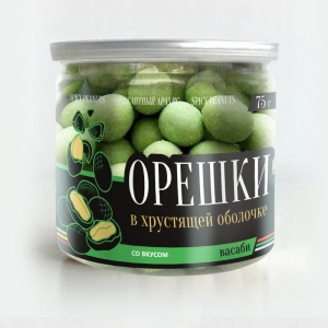 Арахис в глазури "Васаби", 80 г., банка с крышкой