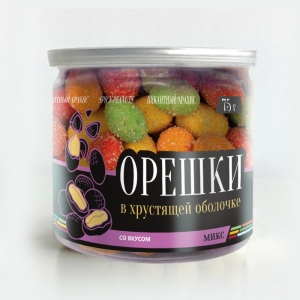 Арахис в глазури "МИКС", 80 г., банка с крышкой