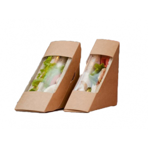 Коробка для сэндвича 130x130x60мм картон крафт ГЕОВИТА SANDWICH 60