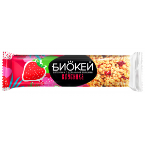 БИОКЕЙ Батончик с клубникой и цельными злаками, 25 г