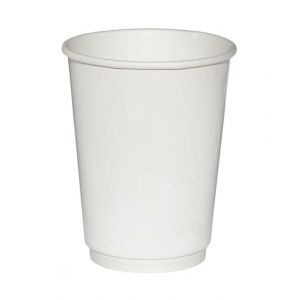 Стакан бумажный для горячих напитков двухслойный 250мл белый