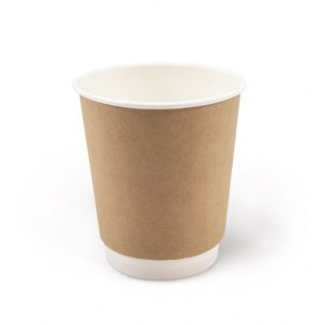 Стакан бумажный для горячих напитков двухслойный Крафт 250мл