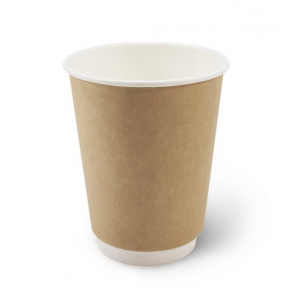 Стакан бумажный для горячих напитков двухслойный Крафт 300мл