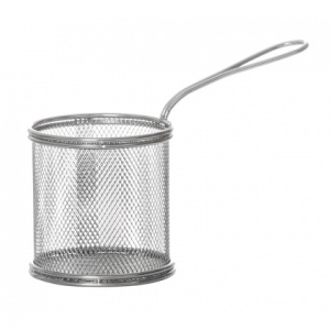 Корзинка для картофеля фри с ручкой D 9см h 9см LUXSTAHL кт134