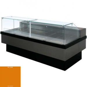 Витрина холодильная напольная Enteco master НЕМИГА CUBE ПСП 150 ВС-0,36-1,26-1-5Х Ral2000