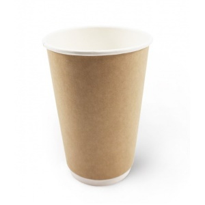 Стакан бумажный для горячих напитков двухслойный Крафт 400мл