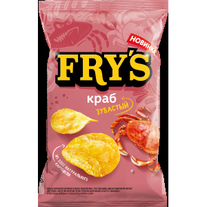 Чипсы из натур. картофеля FRY`S, вкус Зубастый краб, 35г