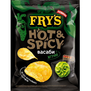 Чипсы из натур. картофеля FRY`S, вкус Жгучий васаби, 70г