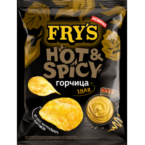 Чипсы из натур. картофеля FRY`S, вкус Злая горчица, 70г
