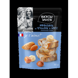 Туррон с миндалем и фундуком, 50 г.