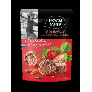 CRUNCHY Клубника-орехи-семечки, 50 г.