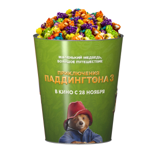 Жестяное ведро для попкорна "Приключения Паддингтона 3", 130 унций/3.80л.