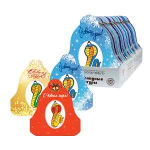 Шоколадная фигура Символ года в открытке "Колокольчик", 18 г.