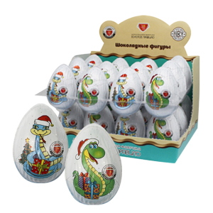 Шоколадное яйцо с символом года с сюрпризом, 30 г.