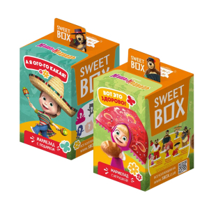 Свитбокс "Маша и медведь" мармелад с игрушкой в коробочке, 10 г