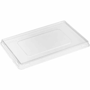 Крышка для контейнера 800мл 140х220мм плоская ПЭТ прозрачная