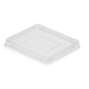 Крышка для контейнера 1200мл 178х178мм плоская ПЭТ прозрачная