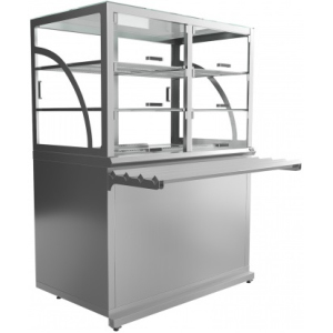 Прилавок-витрина холодильный напольный LUXSTAHL ПХК (С)-1200 Premium (нерж.)