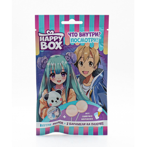 HAPPY MALLOW аниме-значок + карамель на палочке сливочное мороженое, 20 г