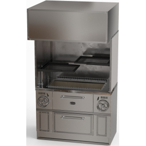 Гриль на углях Grillvett Bronx II Hood 1600 нерж.сталь