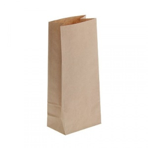 Пакет бумажный 170х80х50мм прямоугольное дно крафт