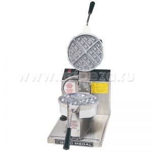 Вафельница для бельгийских вафель Gold Medal Removable Grid Round Belgian Waffle Baker