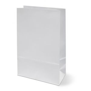 Пакет бумажный 250х190х100мм прямоугольное дно белый