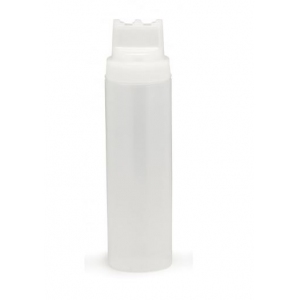 Бутылка для соуса 710мл D 6,3см с крышкой с 3-мя отверстиями, пластик полупрозрачный