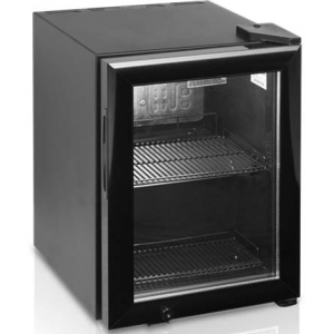 Шкаф холодильный для напитков (минибар),  22л, 1 дверь стекло, 2 полки, ножки, +2/+10С, дин.охл., черный, R600a, LED (Новое, после выставок)