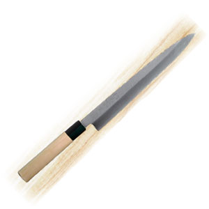 Нож для японской кухни (суши, сашими) L 24см, рукоятка белое дерево