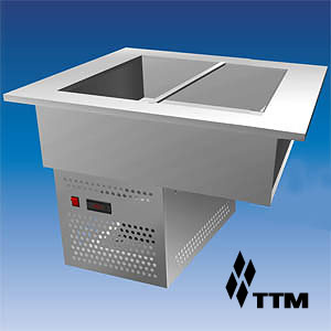 Ванна холодильная встраиваемая, L0.90м, 2GN1/1-160, нерж.сталь