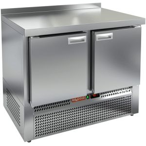 Стол холодильный, GN1/1, L1.00м, борт H50мм, 2 двери глухие, ножки, -2/+10С, нерж.сталь, дин.охл., агрегат нижний