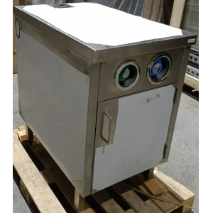 Модуль барный нейтральный для кофемашины,  550х850х910мм, без борта, закрытый, 1 дверь распашная, сварной, нерж., 2 диспенсера, 3 розетки