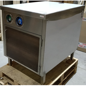 Модуль барный нейтральный для кофемашины,  700х1000х910мм, без борта, закрытый, 1 дверь распашная, сварной, нерж. 3 диспенсера, отделка 7969K-12