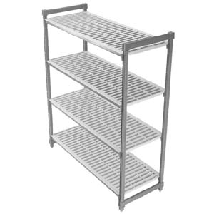 Стеллаж кухонный, 1070х610х1630мм, 4 полки перфорированные комп.материал, разборный, стойки труба комп.материал (б/у (бывш