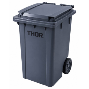 Контейнер THOR 724х594х927мм 190л выкатной пластик серый TRUST 1021GY