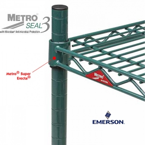 Полка решетчатая для стеллажа, 1524х760х31мм, сталь с покрытием Metroseal3-Microban, для влажных помещений (Уценённое)