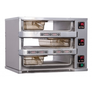 Мультихолдер, 3 ячейки, общая вместимость 6GN1/3-65, электронная регулировка температуры, блок упр.справа, таймеры с двух сторон (б/у (бывший в употре