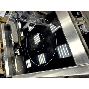 Плита индукционная напольная, 4 конфорки 4х3.5кВт, стенд открытый, 9 уровней мощности, борт (б/у (бывший в употреблении))