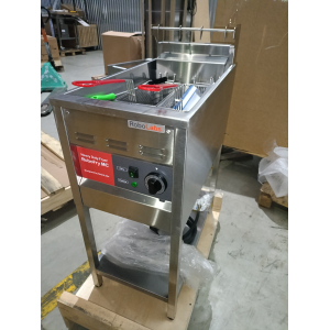 Фритюрница электрическая напольная, 1 ванна 25л, управление электромеханическое, стенд открытый, 2 корзины, хол.зона (Новое, после выставок)