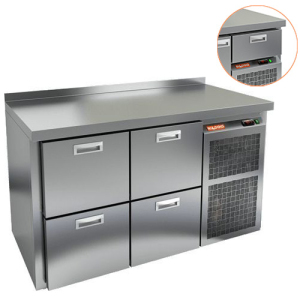 Стол холодильный HICOLD GN 22 BR2 TN-B (+100мм столешн.)